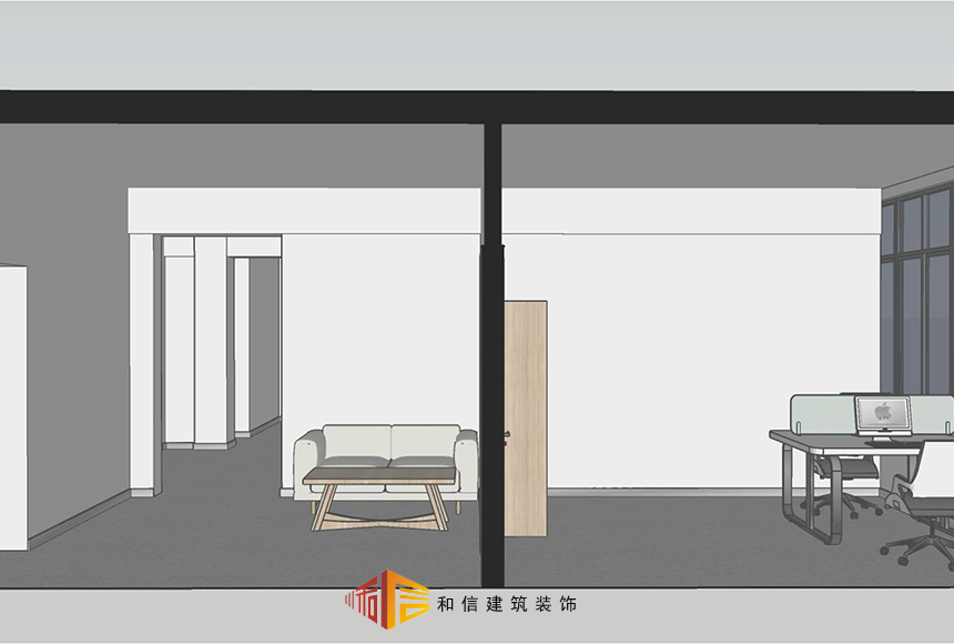 成都市機投鎮執法大隊辦公室裝修設計